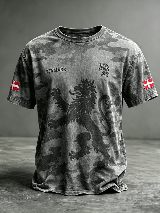 Mænds Nedsat camouflage Print T-shirte
