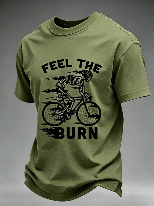Mænds cykelentusiast kunst T-shirt