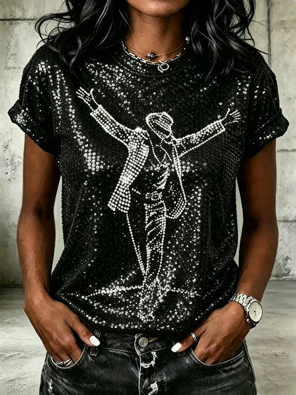 Kvinders printet t-shirt
