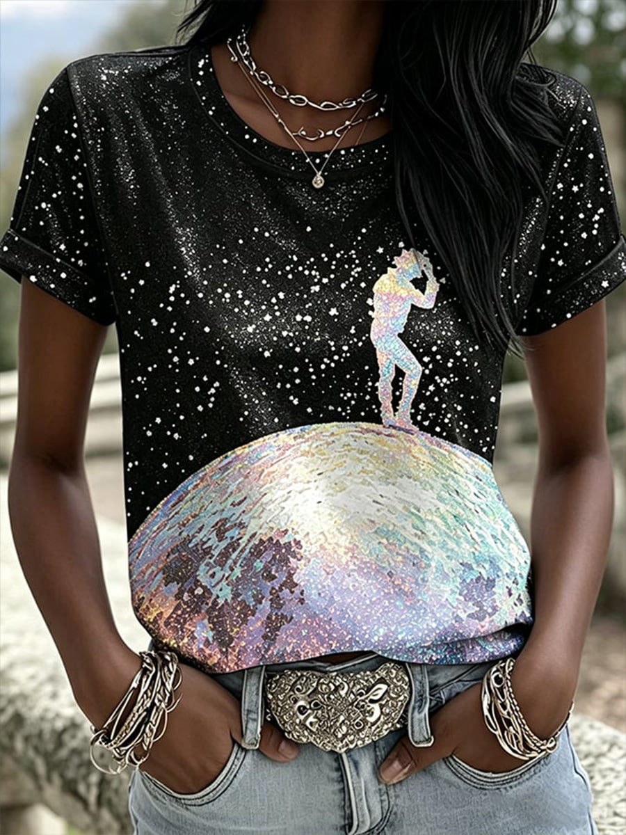 Kvindernes popmusik-inspirerede t-shirt