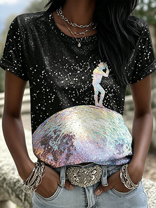 Kvindernes popmusik-inspirerede t-shirt