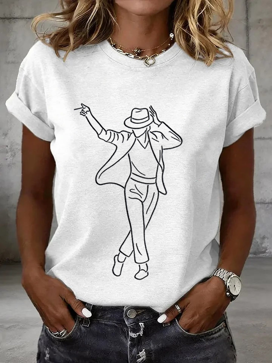 Kvindernes popmusik-inspirerede t-shirt