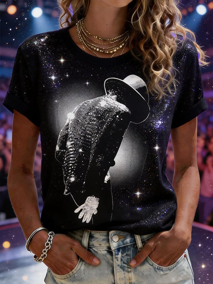 Kvindernes popmusik-inspirerede t-shirt