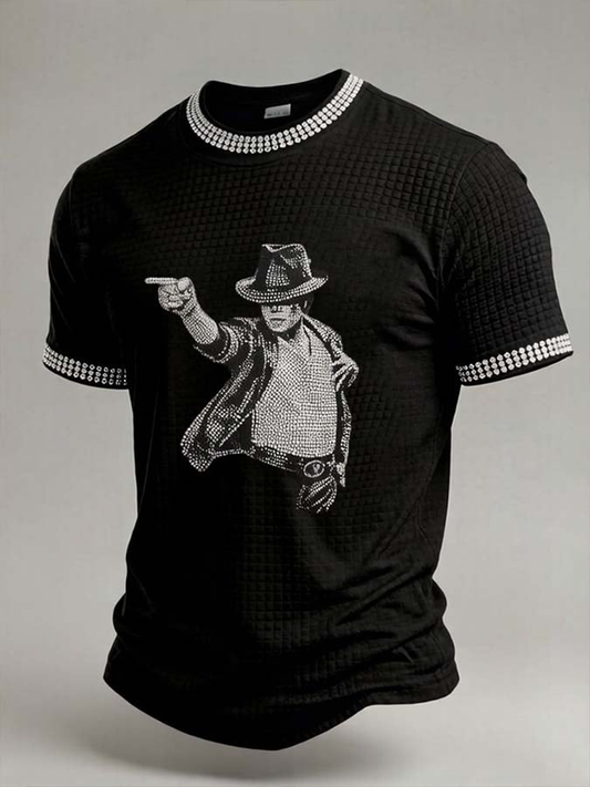 Mænds popmusik figurprint t-shirt