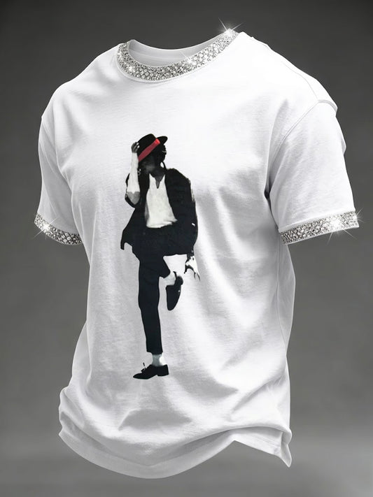 Mænds printet t-shirt