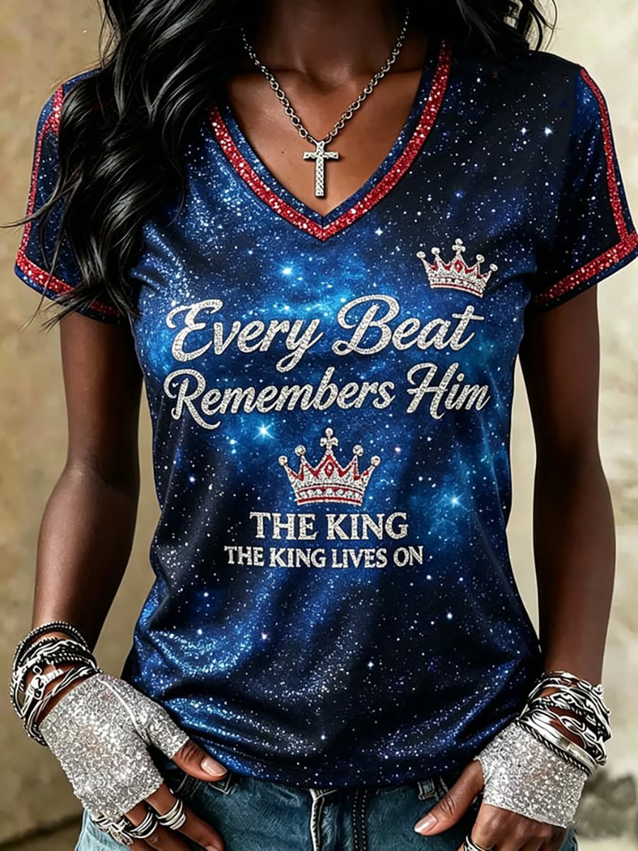 Kvindernes popmusik-inspirerede t-shirt