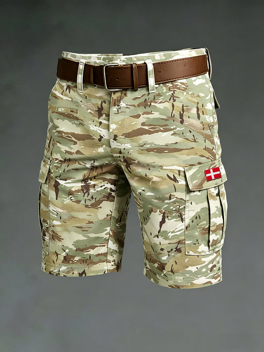 Mænds Casual Cargo Shorts med camouflage Print