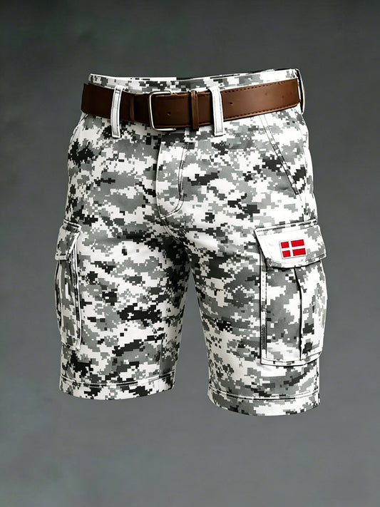 Kargobukser med camouflageprint til mænd