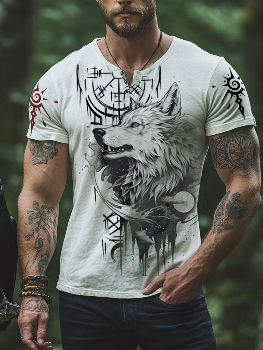 Herrernes vikingulvetotem t-shirt