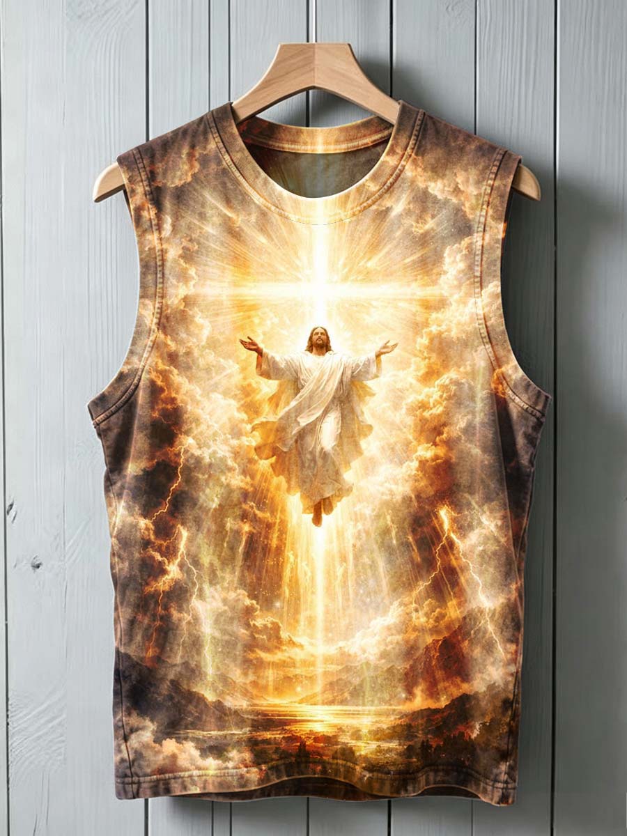 Det hellige lys Jesus udskriver Casual ærmerløse Vest Toppe