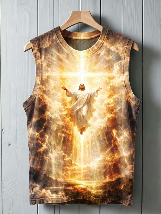 Det hellige lys Jesus udskriver Casual ærmerløse Vest Toppe