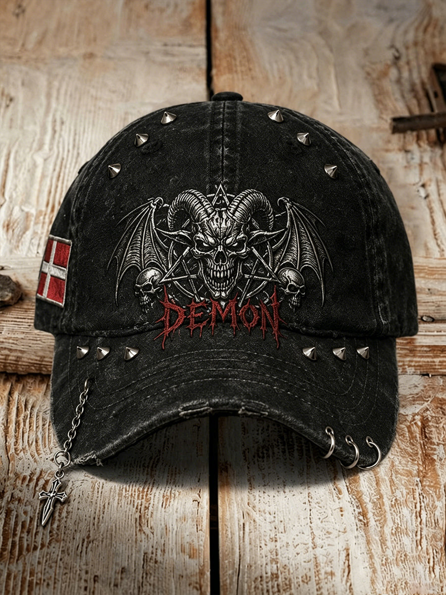 Retro heavy metal musikfestival print hat