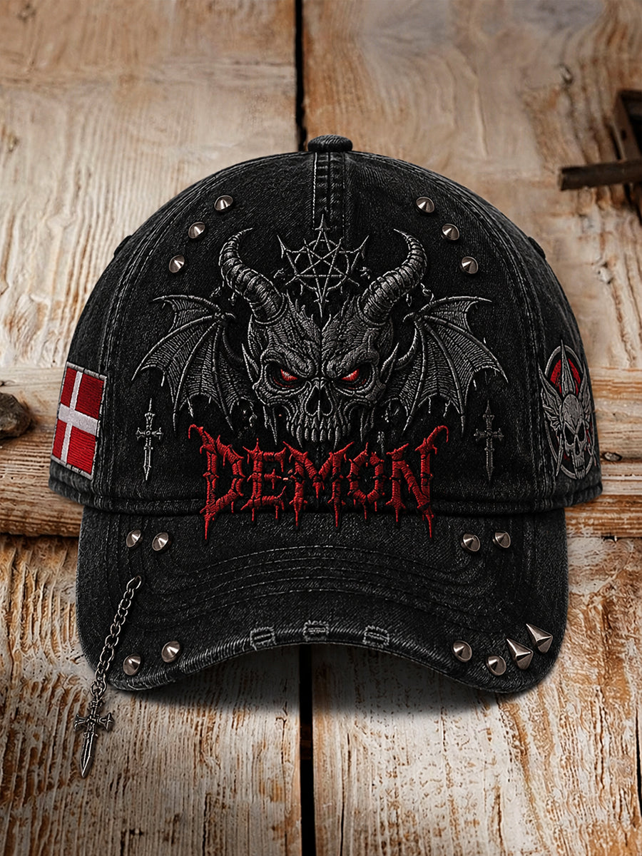 Retro heavy metal musikfestival print hat