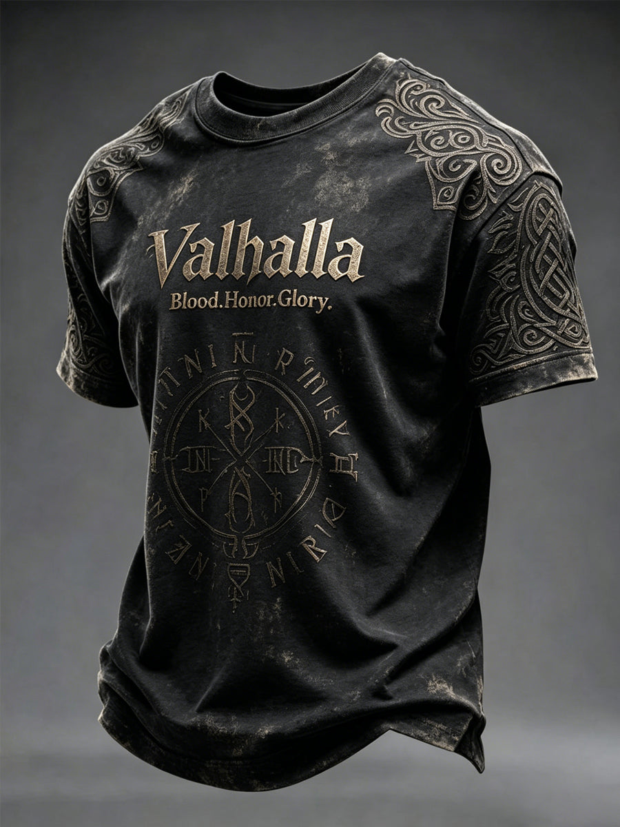 Mænds Valhalla T-shirt med print