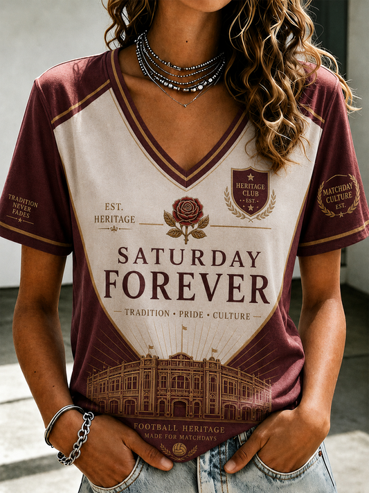 Kvinder North Lodon Forever Fodbold Lover Printed kortærmet T-shirt