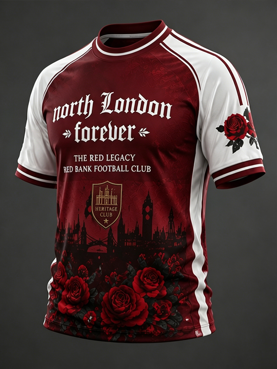 Mænds nordlige London for evigt Trykt kort ærme t-shirt