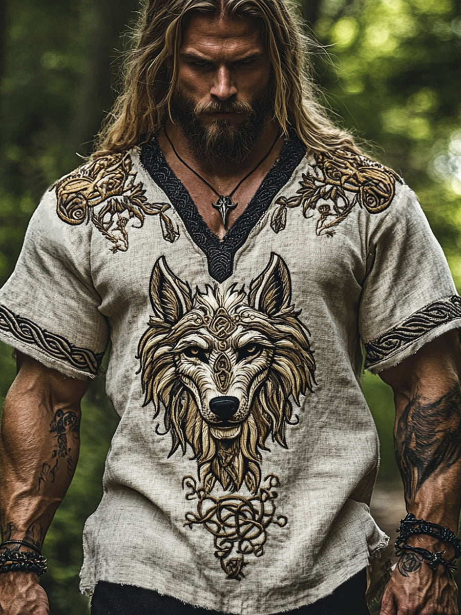 Mænds vikinget-shirt