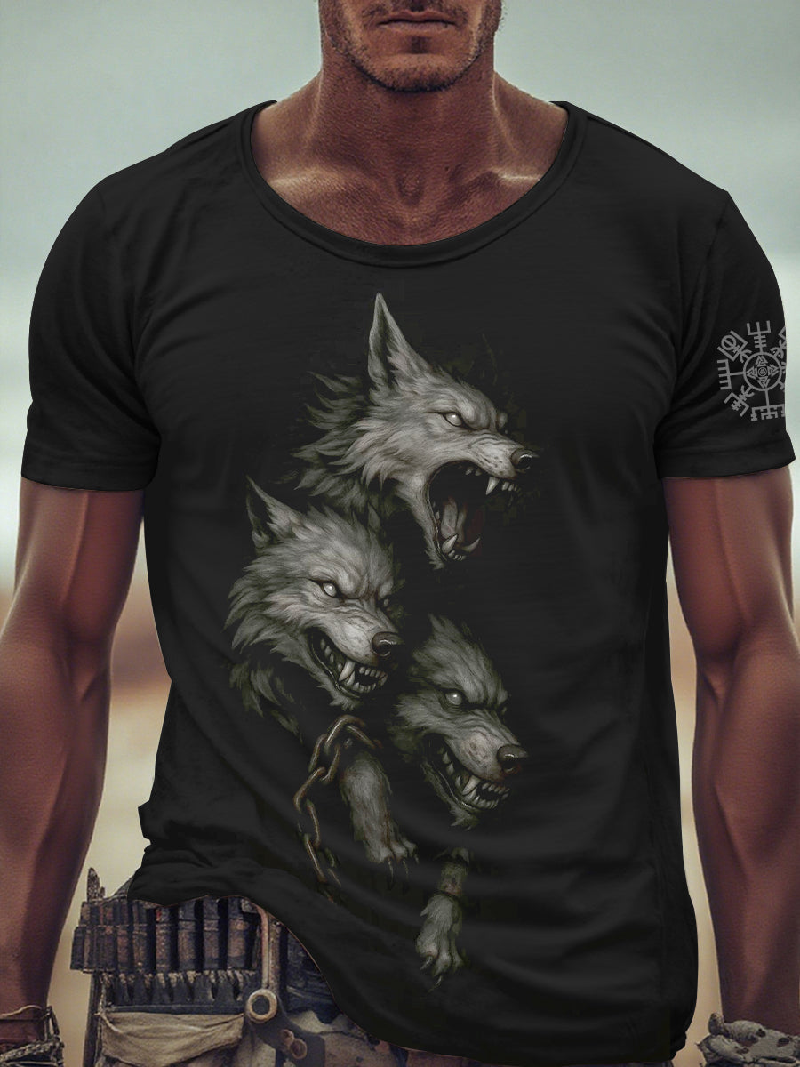Herrens Viking Wolf T-shirte