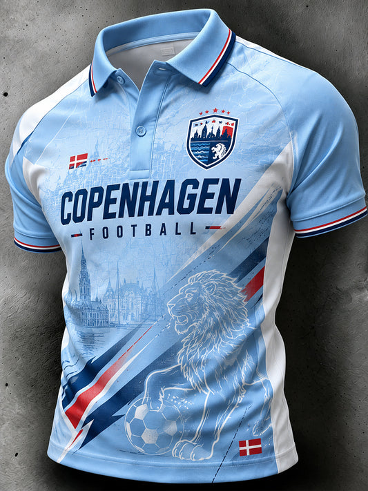 Mænds Copenhagen Print Polo skjorte