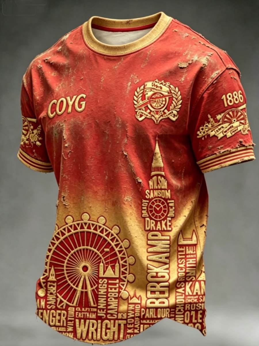 Herrernes RED CITY FOREVER-printede t-shirt med korte ærmer