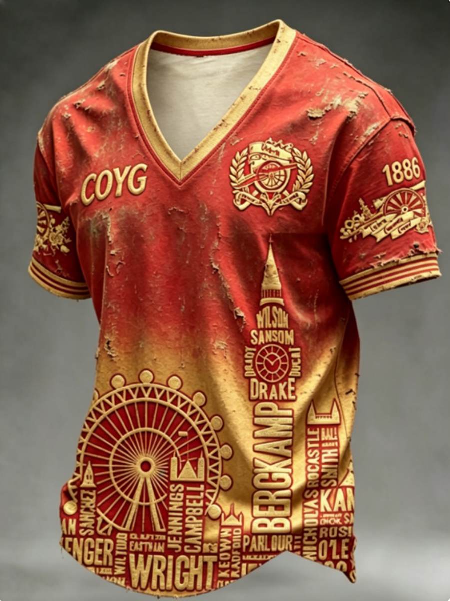 Herrernes RED CITY FOREVER-printede t-shirt med korte ærmer