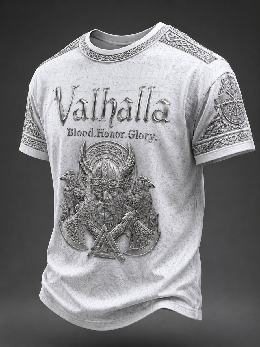 Mænds Valhalla T-shirt med print