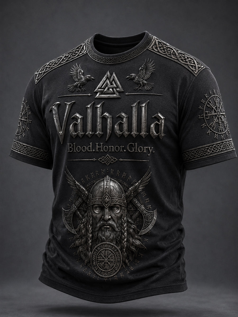 Mænds Valhalla T-shirt med print