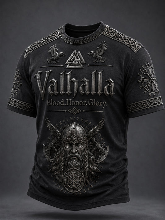 Mænds Valhalla T-shirt med print