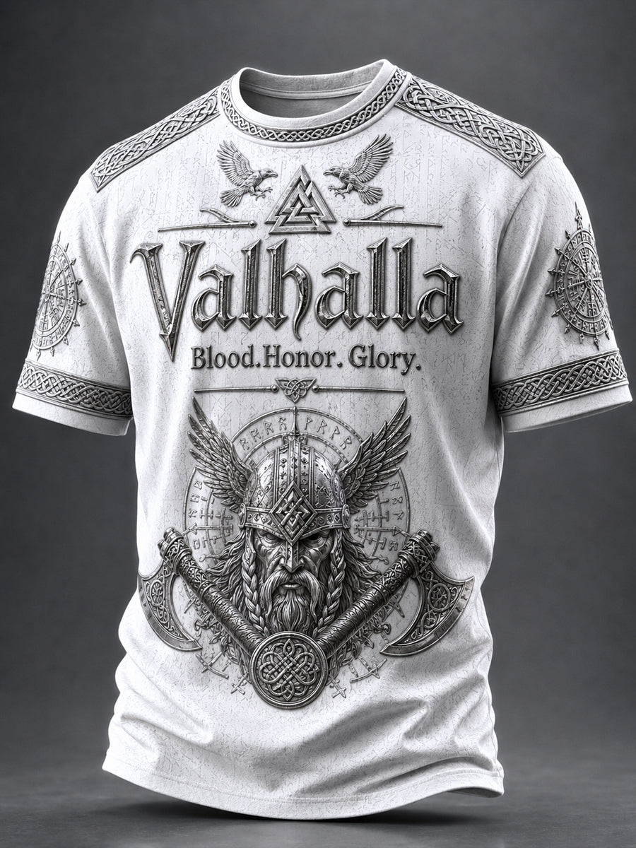 Mænds Valhalla T-shirt med print