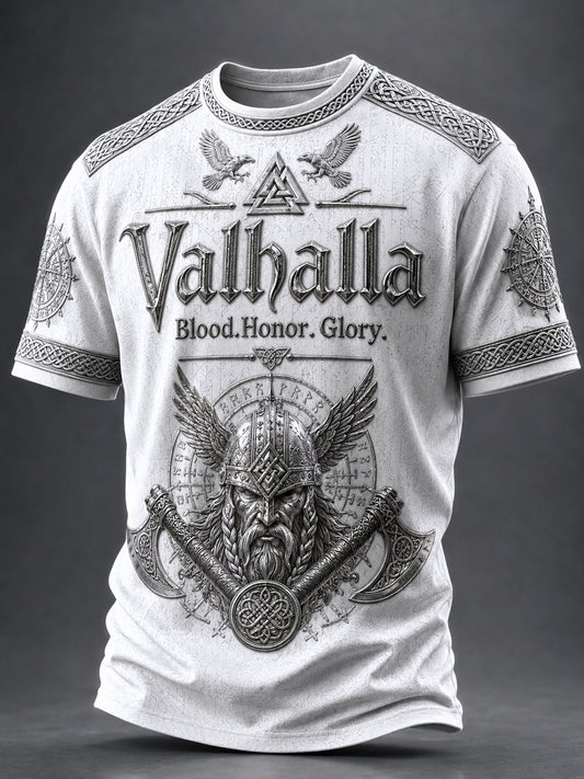 Mænds Valhalla T-shirt med print