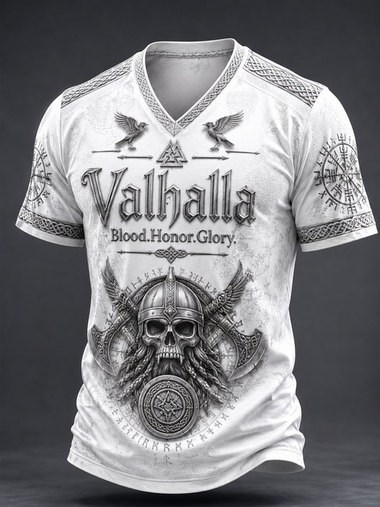 Herre Valhalla V-hals T-shirt