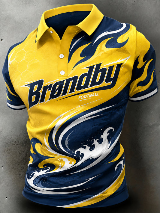 Herre Brøndby IF klubkunstprint polo