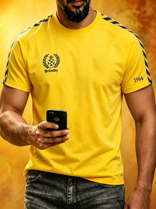Mænds kunsttrykt t-shirt fra den danske fodboldklub Brøndby IF
