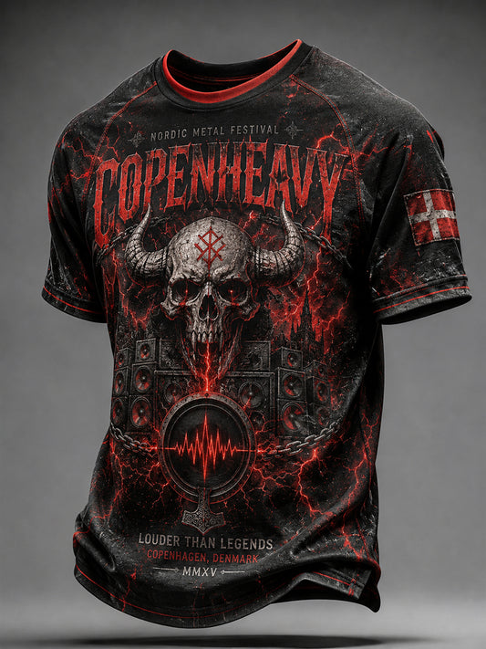 Mænds Music Festival Kort ærme T-shirt