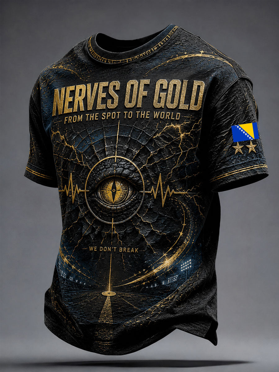 Mænds Bosnien ZMAJEVI kunst Trykt T-shirt