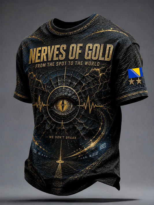 Mænds Bosnien ZMAJEVI kunst Trykt T-shirt