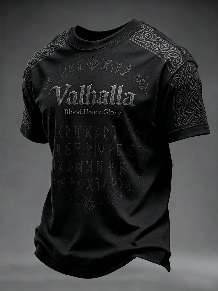 Mænds Valhalla T-shirt med print