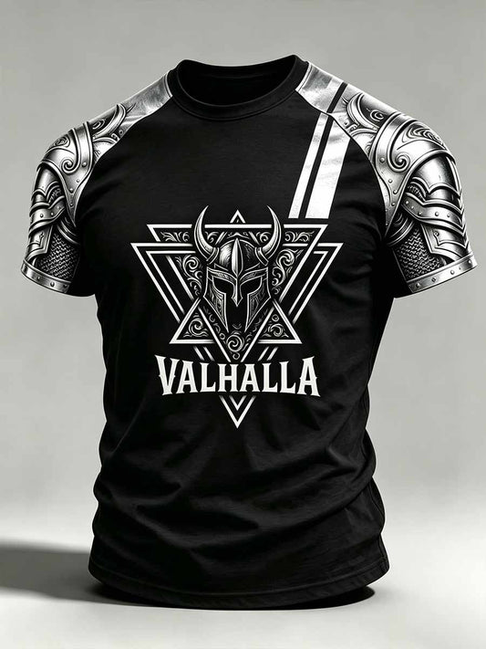 Herremode Valhalla vikingetryk T-shirt