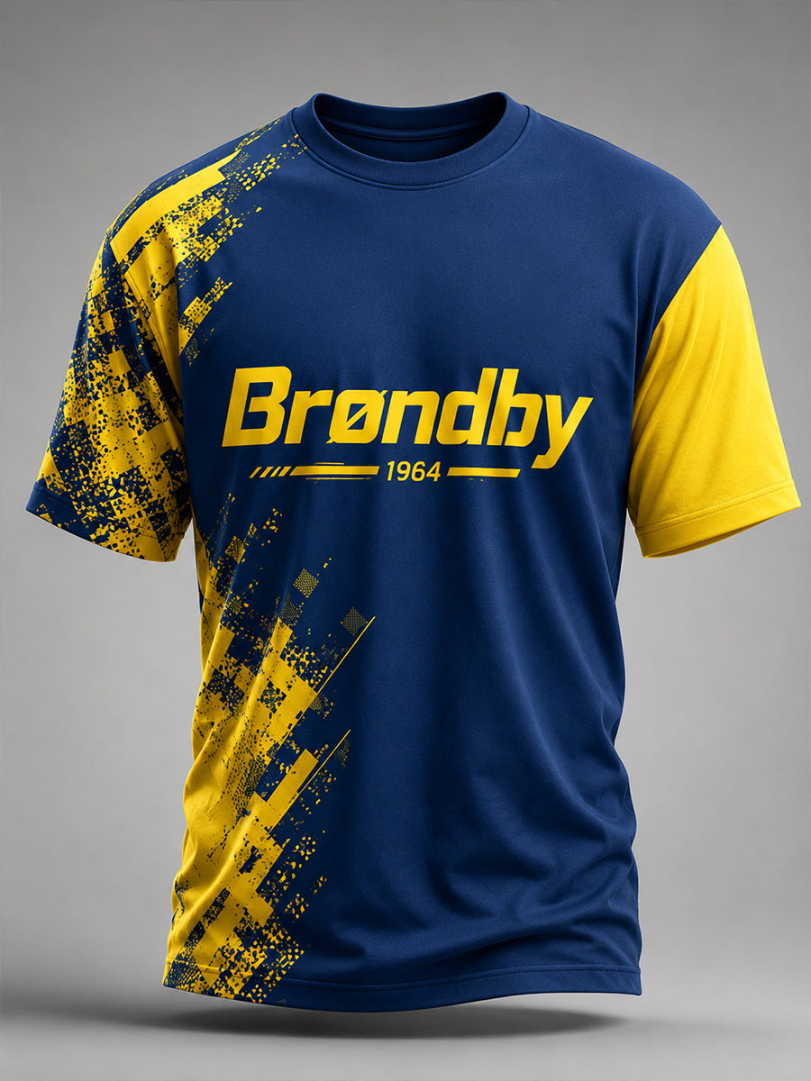 Mænds kortærmede T-shirt med fodbold print