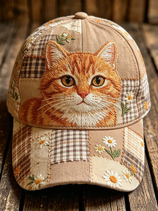 Unisex sød kat print hatt