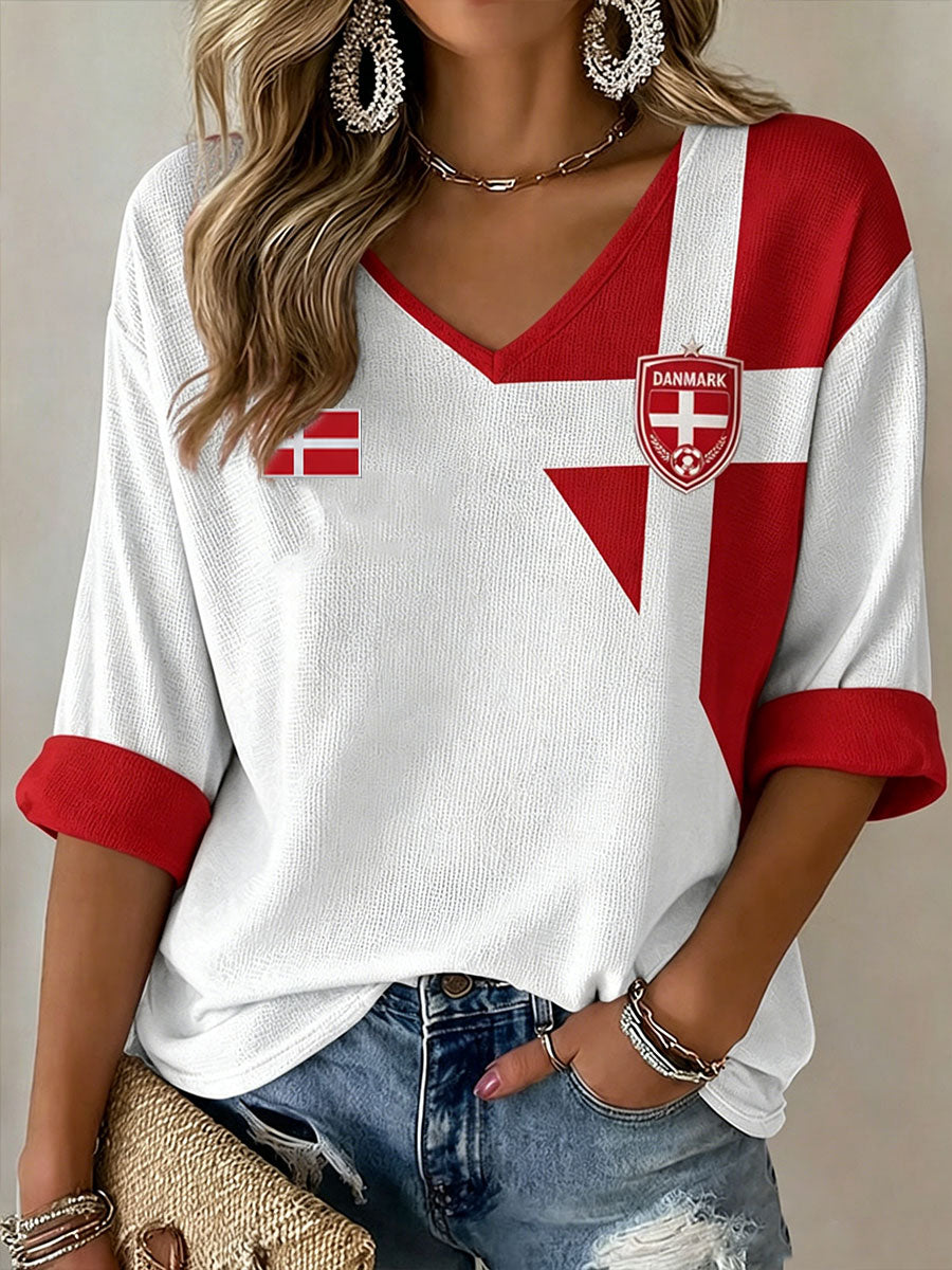 Damernes fodbold Waffle T-shirt