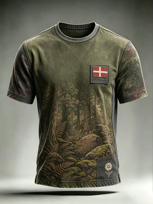 Herre-Danmark T-shirt med korte ærmer