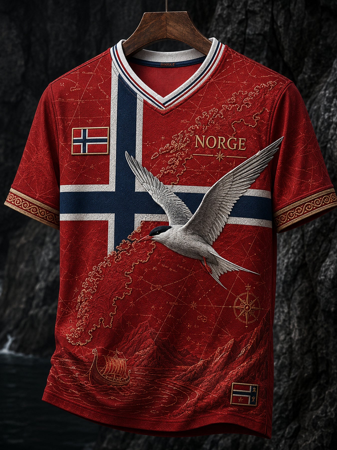 Retro norsk dyreform Skriv ut t-shirt