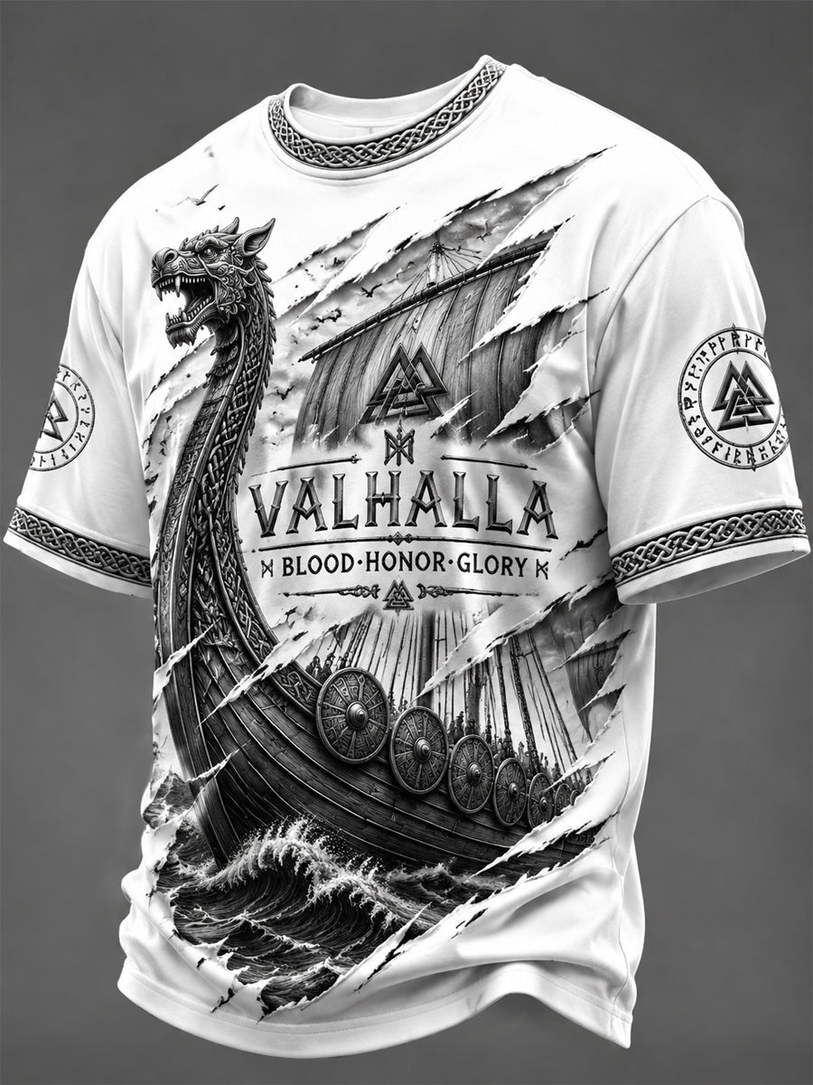 Mænds Valhalla T-shirt med print