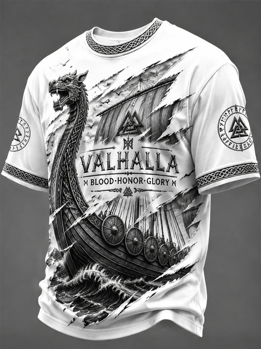 Mænds Valhalla T-shirt med print