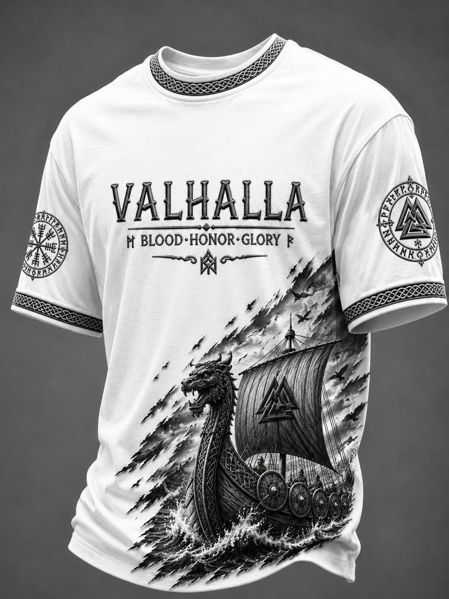 Mænds Valhalla T-shirt med print