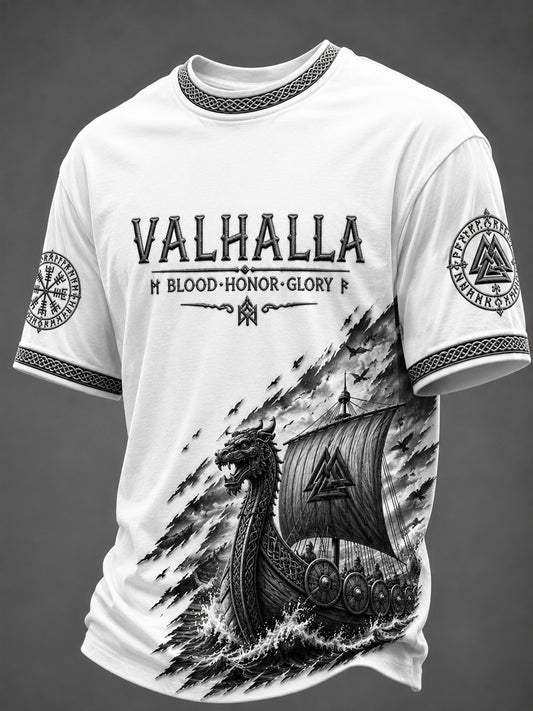 Mænds Valhalla T-shirt med print