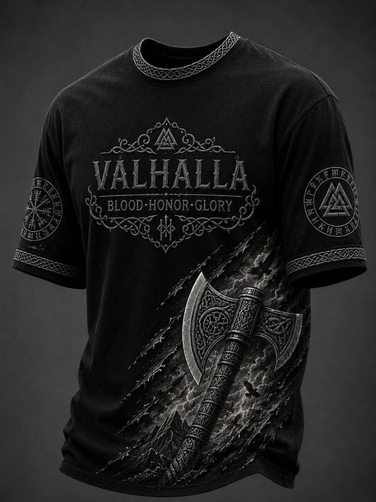 Mænds Valhalla T-shirt med print