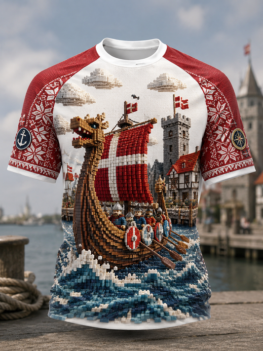 Herrens danske vikinger Kort ærme T-shirt