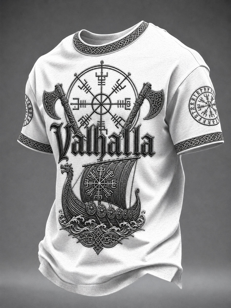 Menns Valhalla T-skjorte med trykk
